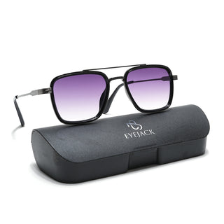 Eyejack Grey Square Sunglasses for Men & Women (B80802CL834)