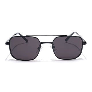 Eyejack Black Square Sunglasses for Men & Women (B8528CL879)