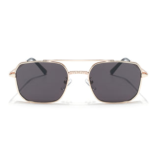 Eyejack Golden Square Sunglasses for Men & Women (B8528CL881)