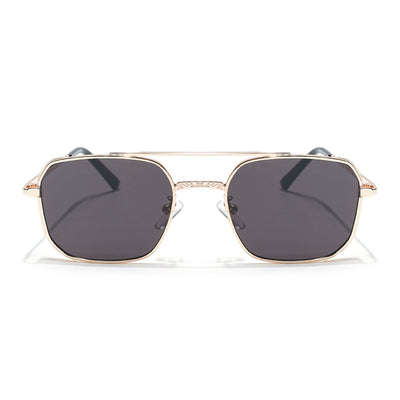 Eyejack Golden Square Sunglasses for Men & Women (B8528CL881)