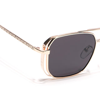 Eyejack Golden Square Sunglasses for Men & Women (B8528CL881)