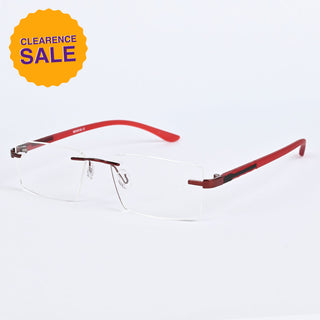 EyeJack Infinite Maroon Rimless Eyeglasses for Men & Women (BG98102GE1114-C9)