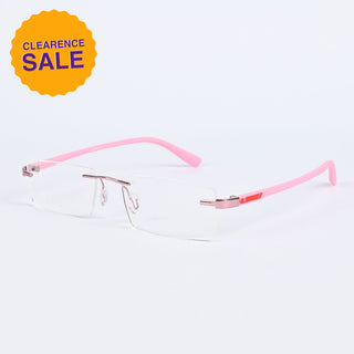 EyeJack Infinite Pink Rimless Eyeglasses for Men & Women (BG98103GE1122-C7)