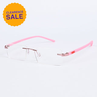 EyeJack Infinite Pink Rimless Eyeglasses for Men & Women (BG98105GE1142-C7)