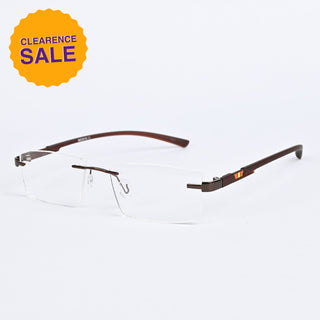 EyeJack Infinite Brown Rimless Eyeglasses for Men & Women (BG98107GE1163-C8)