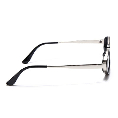 Hunter - Silver & Black Hexagonal Sunglasses (C554CL2227)