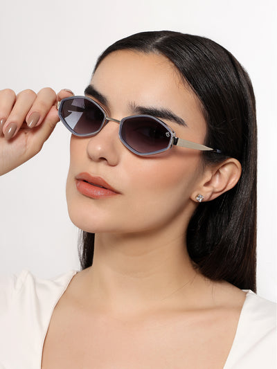 Hunter - Blue & Silver Hexagonal Sunglasses (C554CL2228)