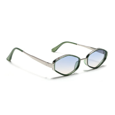 Hunter -  Green & Silver Hexagonal Sunglasses (C554CL2229)