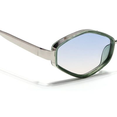 Hunter -  Green & Silver Hexagonal Sunglasses (C554CL2229)