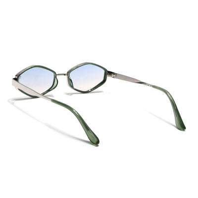 Hunter -  Green & Silver Hexagonal Sunglasses (C554CL2229)