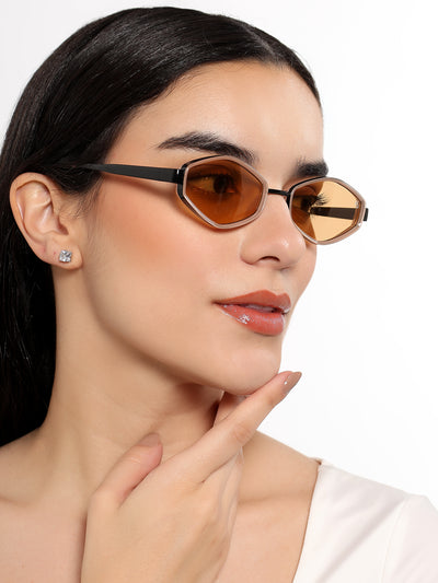 Hunter - Black & Brown Hexagonal Sunglasses (C554CL2231)
