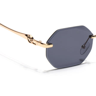 Cooper - Black & Golden  Rimless Sunglasses (C565CL2221)