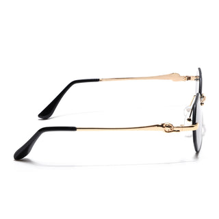 Cooper - Black & Golden  Rimless Sunglasses (C565CL2221)
