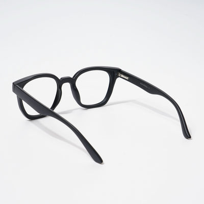 EyeJack Bell Bottom Matt Black Square Eyeglasses for Men & Women (62204CL386-C1)