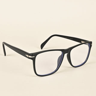 EyeJack Insight Matte Black Square Eyeglasses for Men & Women (EJ85201GE1298-C2)