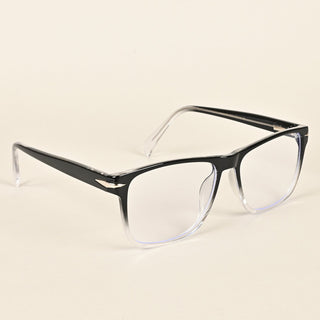 EyeJack Insight Black & Transparent Square Eyeglasses for Men & Women (EJ85201GE1300-C8)