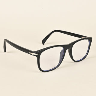 EyeJack Insight Matte Black Square Eyeglasses for Men & Women (EJ85205GE1334-C4)