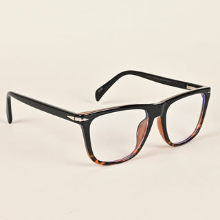 EyeJack Insight Black & Demi Brown Square Eyeglasses for Men & Women (EJ85207GE1358-C2)