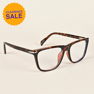 EyeJack Insight Demi Brown Square Eyeglasses for Men & Women (EJ85207GE1359-C5)