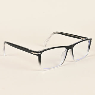 EyeJack Insight Black & Transparent Rectangle Eyeglasses for Men & Women (EJ85208GE1363-C3)