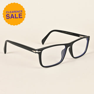 EyeJack Insight Matte Black Rectangle Eyeglasses for Men & Women (EJ85208GE1361-C5)