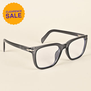 EyeJack Insight Grey Square Eyeglasses for Men & Women (EJ85209GE1375-C6)