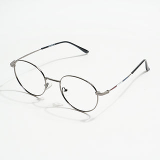 EyeJack Spectra Grey Full Rim Round Eyeglasses for Men & Women (FS93103GE1212-C3)