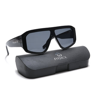 Eyejack Black Oversize Sunglasses for Men & Women (ID2329CL860)