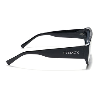 Eyejack Black Oversize Sunglasses for Men & Women (ID2329CL860)