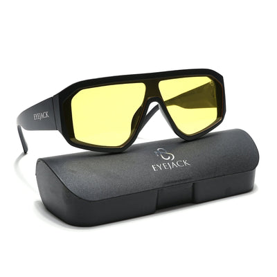 Supremo - Black Oversize Sunglasses I Yellow Lenses (ID2329CL861)