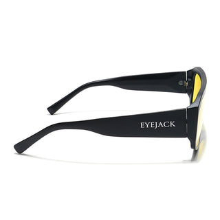 Eyejack Black Oversize Sunglasses for Men & Women (ID2329CL861)