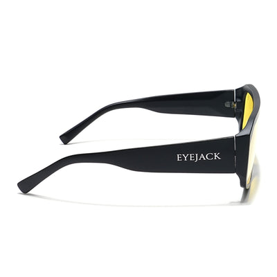 Supremo - Black Oversize Sunglasses I Yellow Lenses (ID2329CL861)