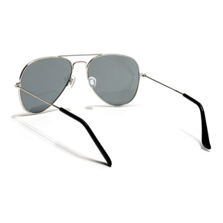 Eyejack Classic Silver Aviator Sunglasses for Men & Women (3025CL980)