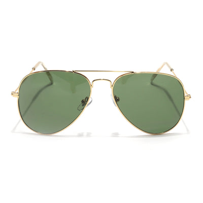 Classic Golden Aviator I Green Lense - (3025CL981)