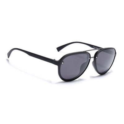 Eyejack Black Aviator Polarized Sunglasses for Men & Women (P025PCL2145)