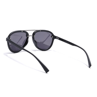 Eyejack Black Aviator Polarized Sunglasses for Men & Women (P025PCL2145)