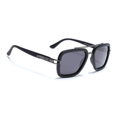 Eyejack Black Wayfarer Polarized Sunglasses for Men & Women (P888PCL2142)