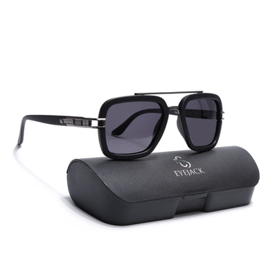 Eyejack Black Wayfarer Polarized Sunglasses for Men & Women (P888PCL2142)