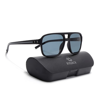 Eyejack Black Wayfarer Sunglasses for Men & Women (PG07CL1077)