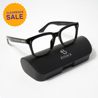 HEXXA Shine Black Square Eyeglasses for Men & Women (S9004CL459-C1)