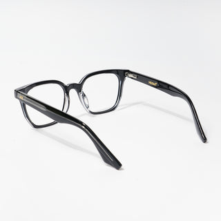 HEXXA Black & Transparent Square Eyeglasses for Men & Women (S9005CL464-C2)