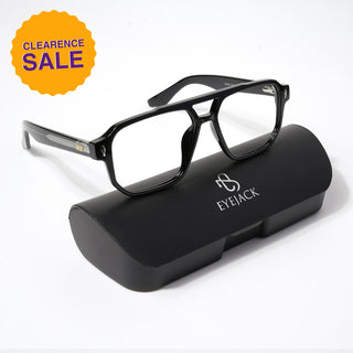 HEXXA Shine Black Wayfarer Eyeglasses for Men & Women (S9009CL468-C1)