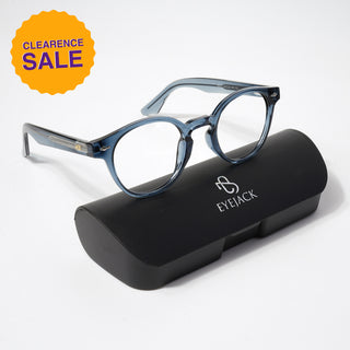 HEXXA Blue Round Eyeglasses for Men & Women (S9011CL478-C3)