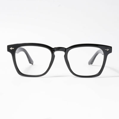 HEXXA Shine Black Square Eyeglasses for Men & Women (S9014CL484-C1)