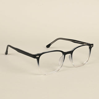 EyeJack Quantum Black & Clear Full Rim Wayfarer Eyeglasses for Men & Women (SE99606GE560-C1)