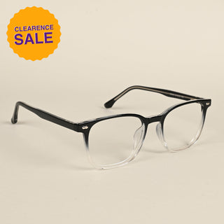 EyeJack Quantum Black & Clear Full Rim Wayfarer Eyeglasses for Men & Women (SE99606GE560-C1)