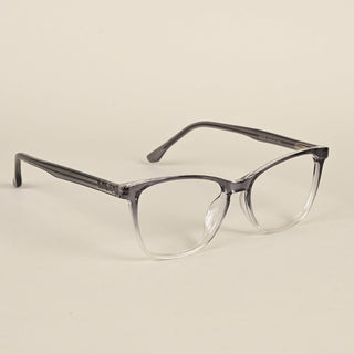 EyeJack Quantum Grey & Clear Full Rim Wayfarer Eyeglasses for Men & Women (SE99609GE577-C4)