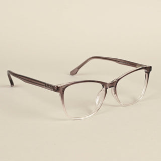 EyeJack Quantum Brown & Clear Full Rim Wayfarer Eyeglasses for Men & Women (SE99609GE579-C5)