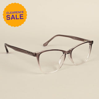 EyeJack Quantum Brown & Clear Full Rim Wayfarer Eyeglasses for Men & Women (SE99609GE579-C5)