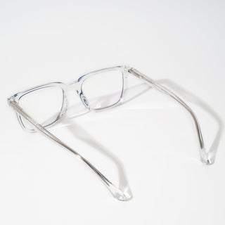 EyeJack Vortex Transparent Blue Rectangle Eyeglasses for Men & Women (SL001CL04-C1)